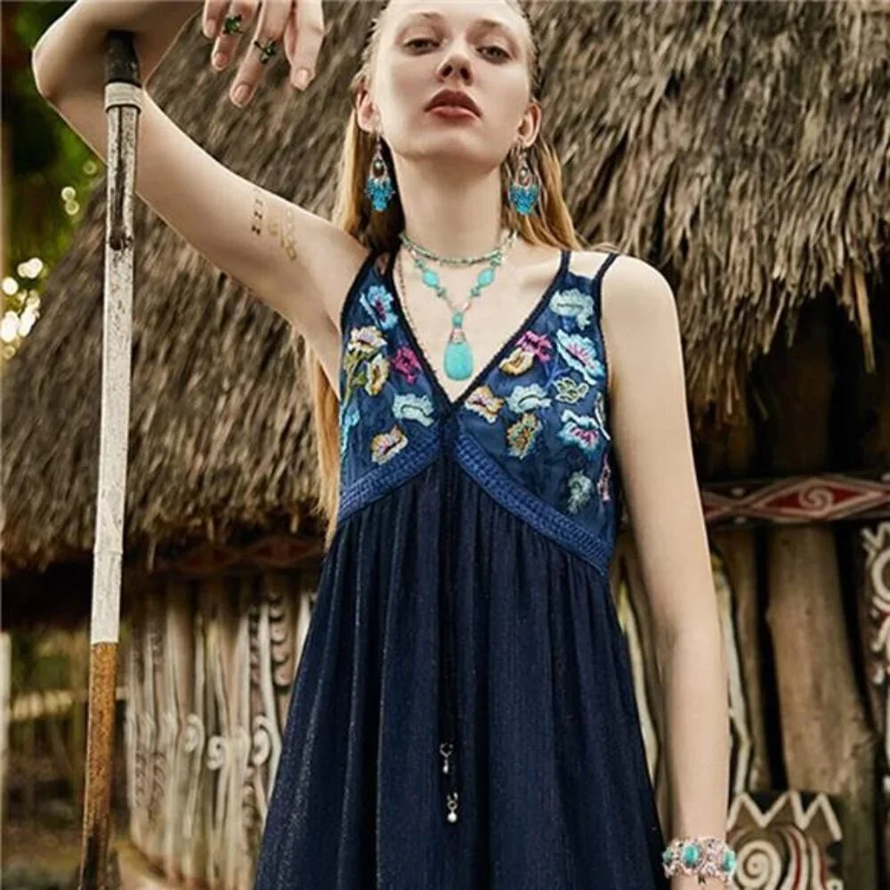Bohemian Turquoise Necklace Earrings Bracelet Set-Western Jewelry set-